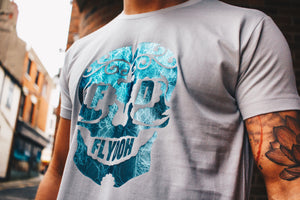 Flydoh Grey / Blue Marble Print Tee - FLYDOH